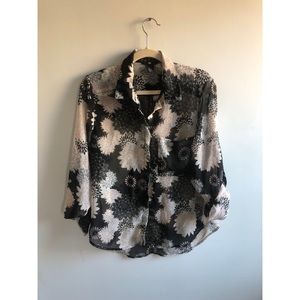 H&M Floral Long Sleeve Blouse